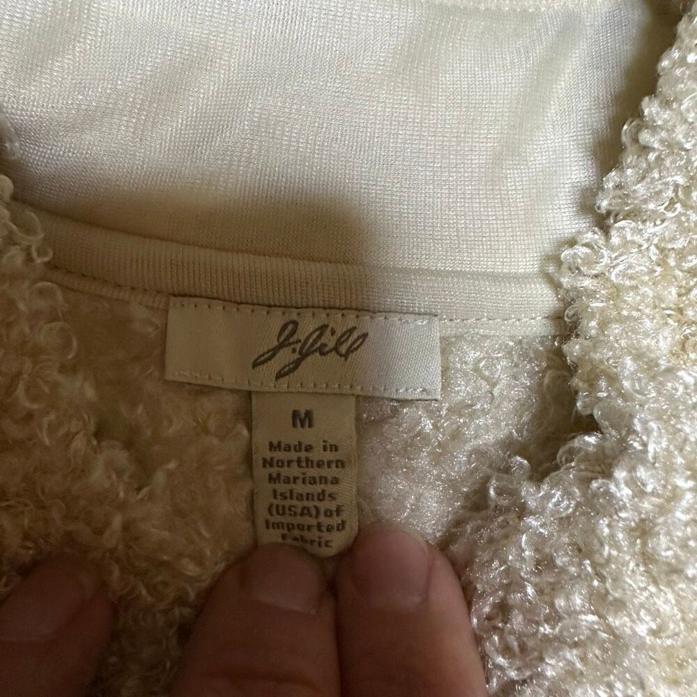 J. Jill teddy sherpa vest medium - Picture 4 of 8